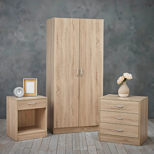 Oak effect bedroom set