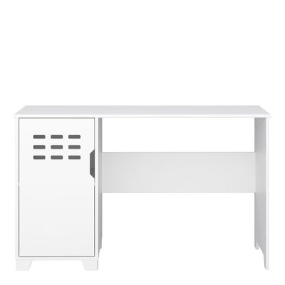 Escritorio 1 puerta en color blanco puro