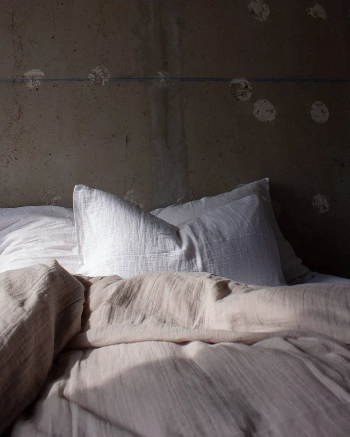 Parure de lit en gaze de coton - Minuit