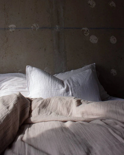 Parure de lit en gaze de coton - Minuit