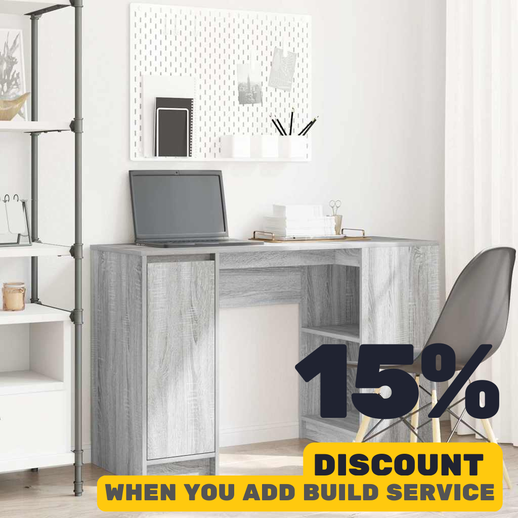 White Desk 120x 42 x 76cm Engineered Wood