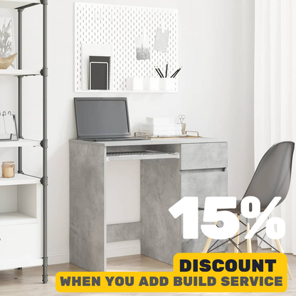 Black Desk 86 x 49 x 76cm Engineered Wood