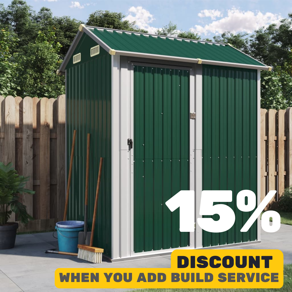 Garden Shed 192 x 152.5 x 237cm Galvanised Steel