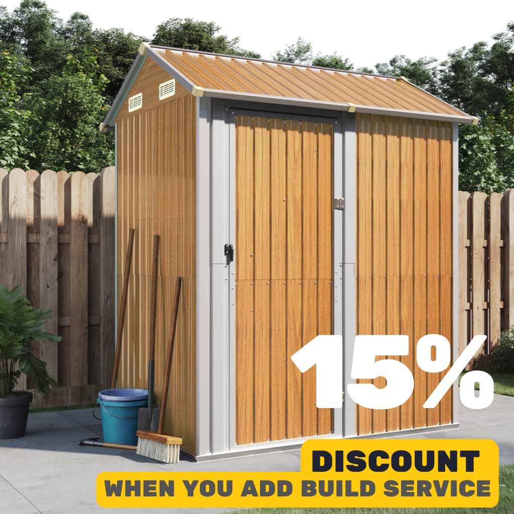 Garden Shed 192 x 152.5 x 237cm Galvanised Steel