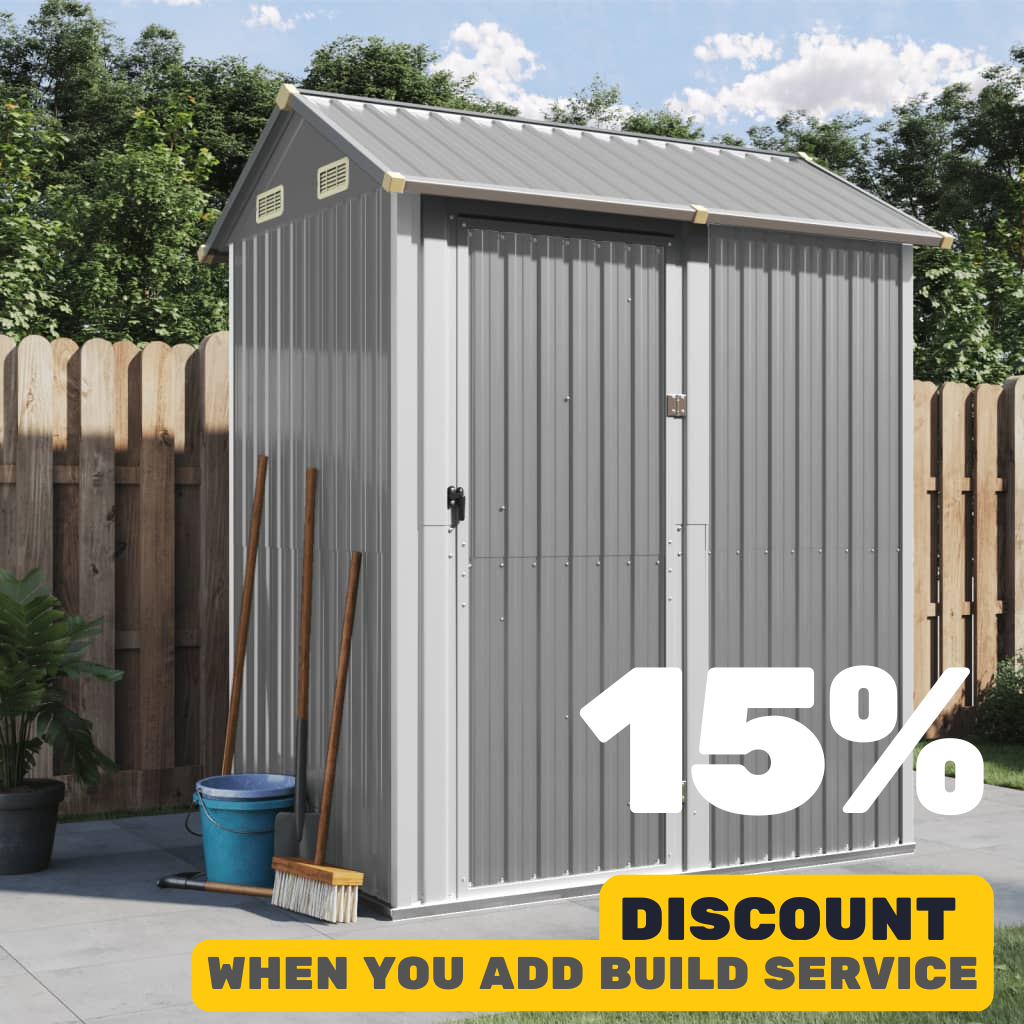 Garden Shed 192 x 152.5 x 237cm Galvanised Steel