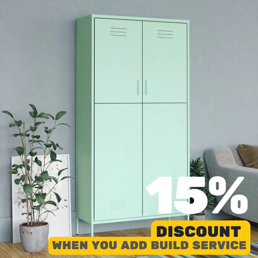 Mint Steel Wardrobe 90 x50 x 180 cm