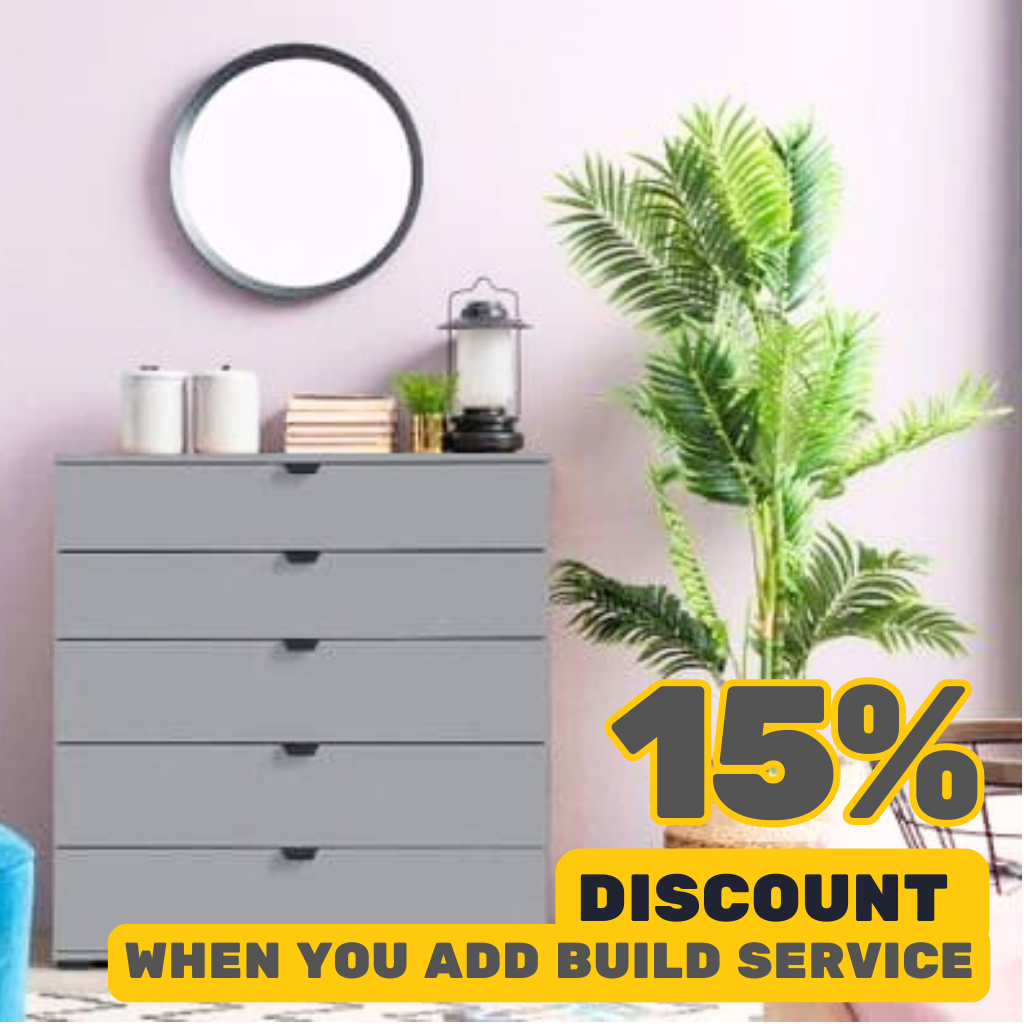 'Louis' Grey Chest of Drawers