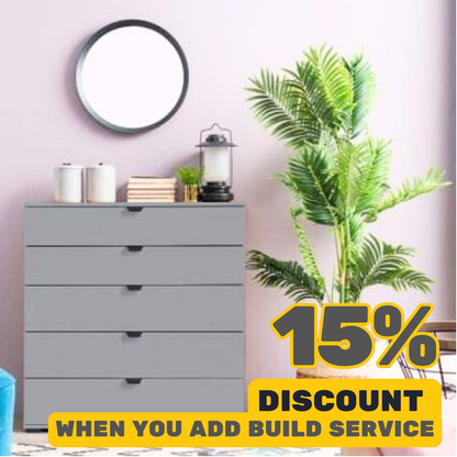 'Louis' Grey Chest of Drawers