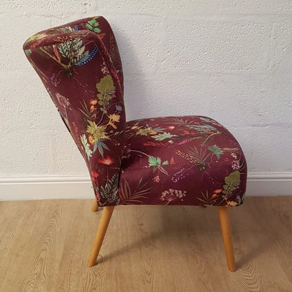 Colección Tropical | Velvet color vino | Silla decorativa
