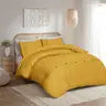 Premium Quality Wood Button White Duvet Cover Set