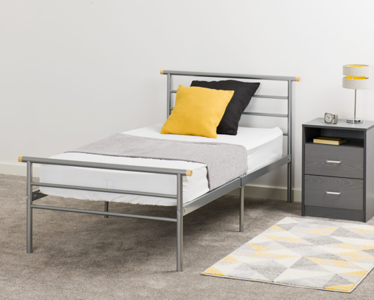 KFP HOME | Colección Everyday - Cama individual de 3 pies en color plata