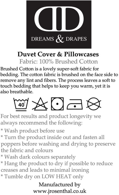 Parure de lit 100 % coton brossé « Kentish » en gris