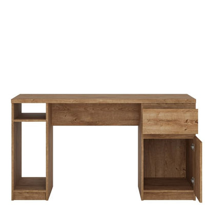 Twin pedestal desk in Oak