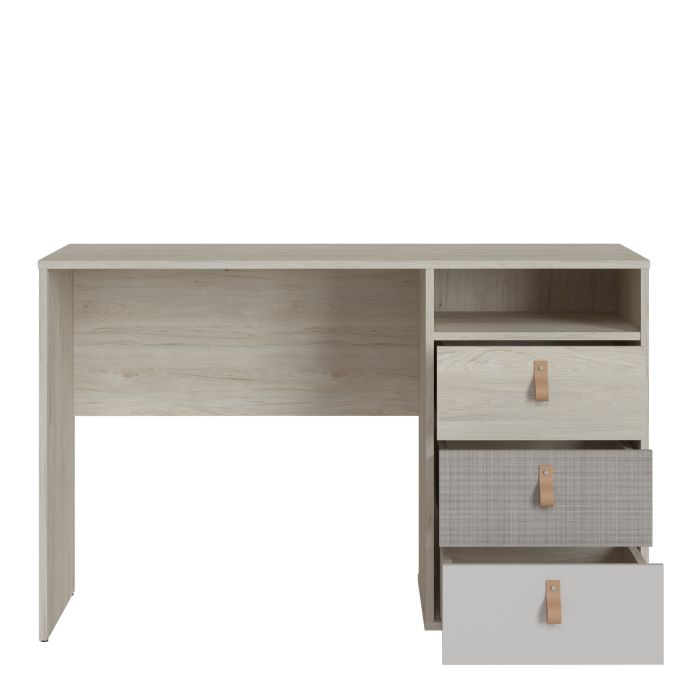 3 Drawer Desk in Light Walnut