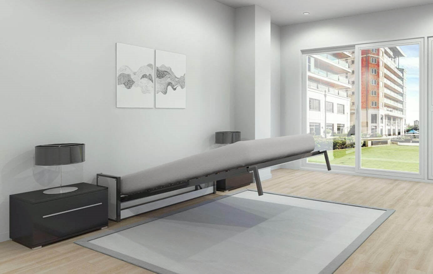 Single Vertical Wall Bed  120cm x 200cm