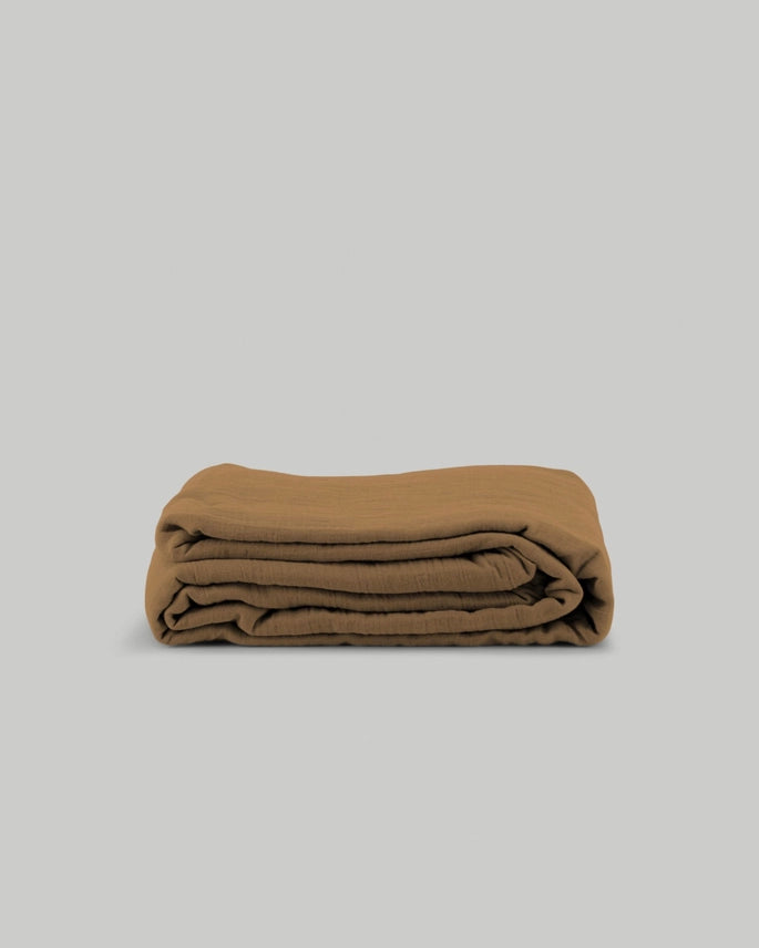 The Cotton Gauze Duvet Cover - Beige