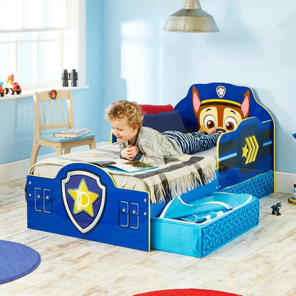 Lit pour tout-petits avec tiroirs Paw Patrol 145x68x77 cm Bleu WORL268007