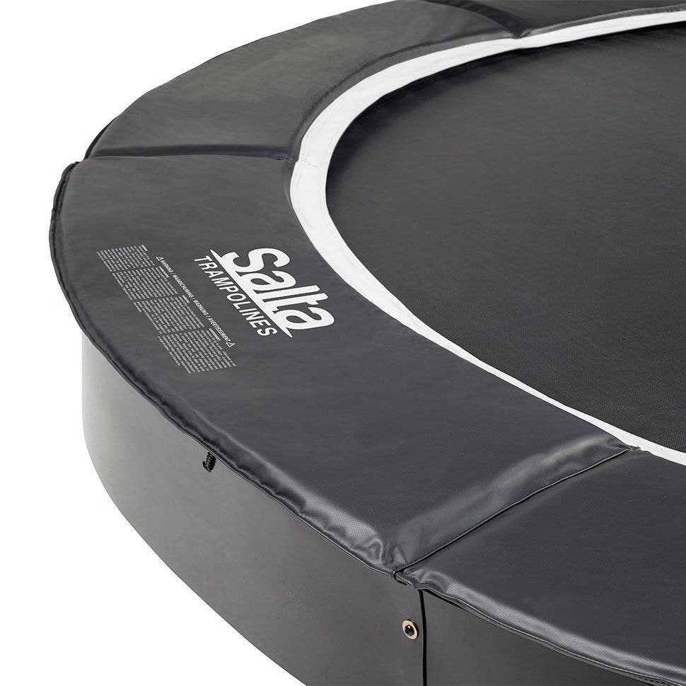 12ft (366cm) Salta BLACK Royal Baseground Round Trampoline