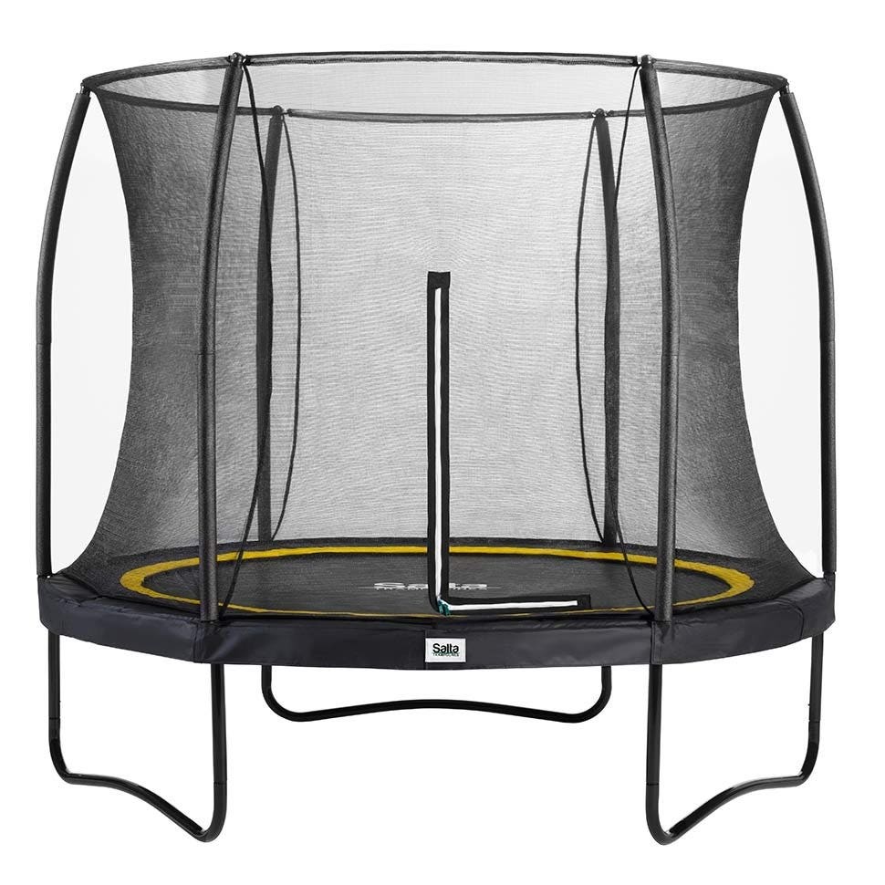 Trampolín Salta negro redondo Comfort Edition de 10 pies (305 cm) con cerramiento