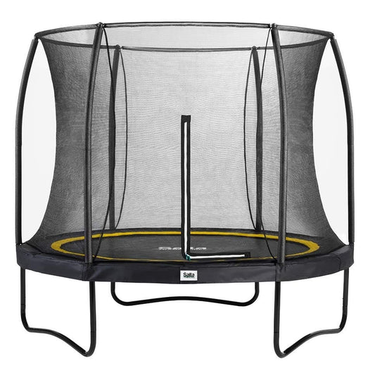 Trampolín Salta negro redondo Comfort Edition de 10 pies (305 cm) con cerramiento