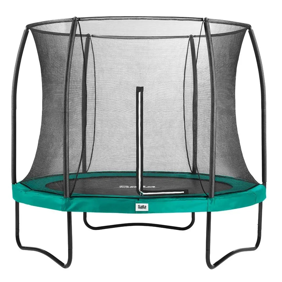 12ft Salta Green Round Comfort Edition Trampoline with Enclosure