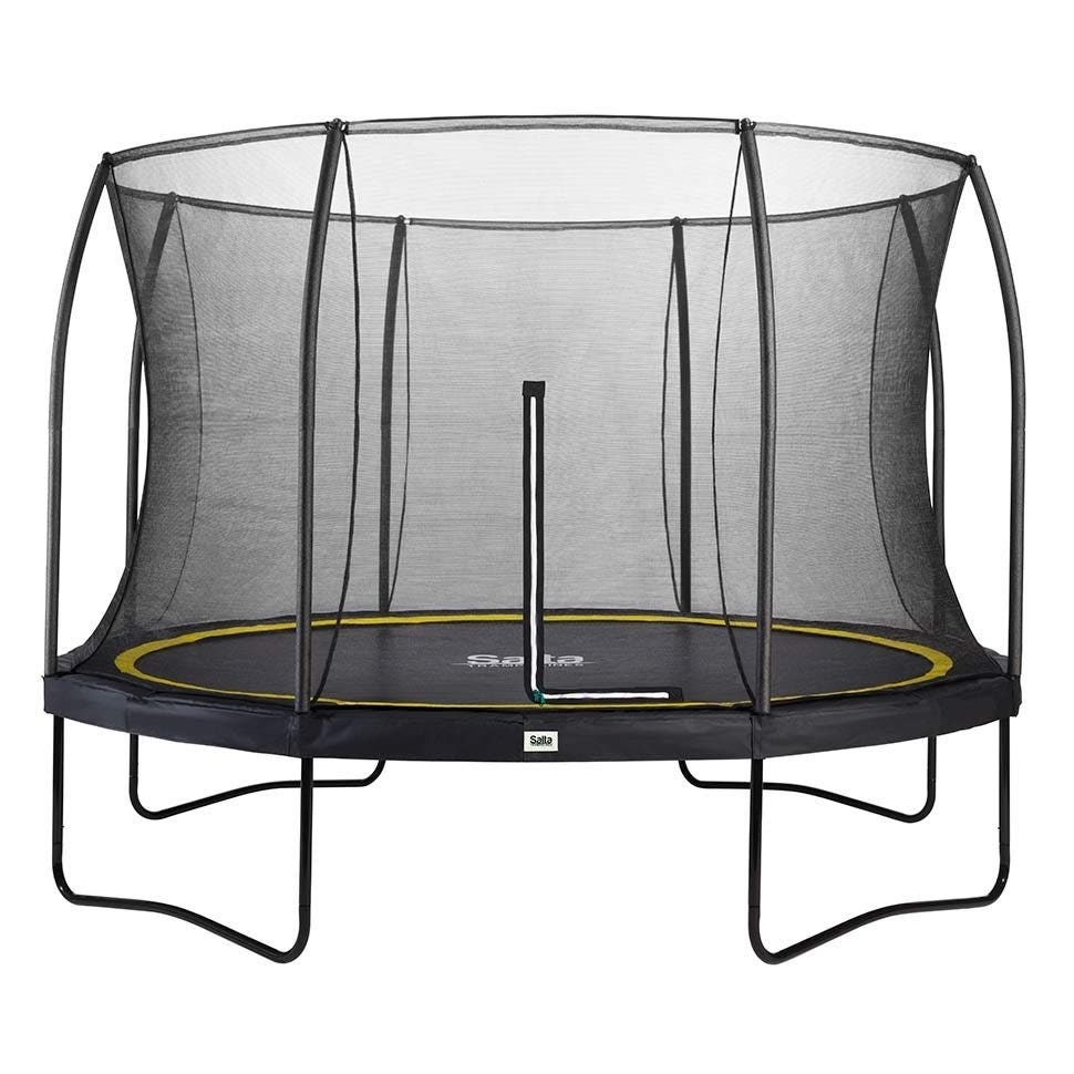 Trampolín Salta negro redondo Comfort Edition de 12 pies (366 cm) con cerramiento