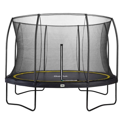 Trampolín Salta negro redondo Comfort Edition de 12 pies (366 cm) con cerramiento