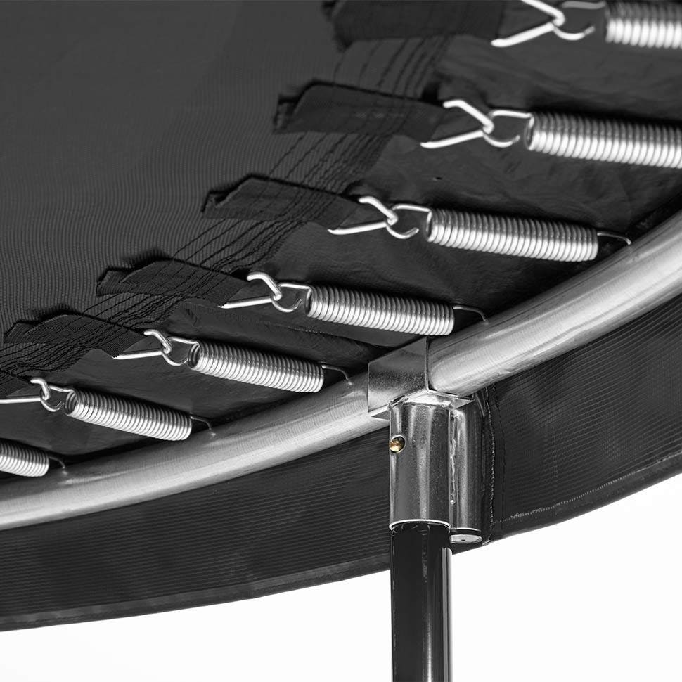 Trampolín Salta negro redondo Comfort Edition de 10 pies (305 cm) con cerramiento