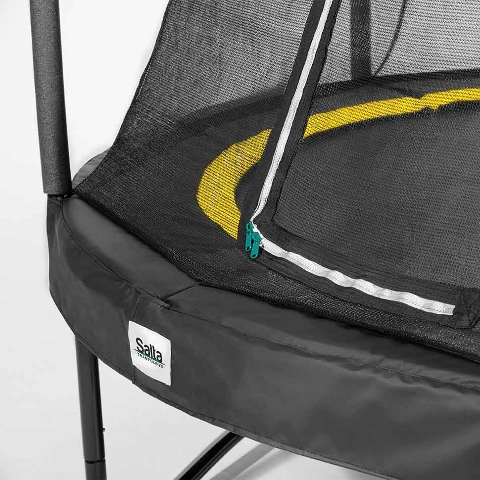 Trampolín Salta negro redondo Comfort Edition de 10 pies (305 cm) con cerramiento