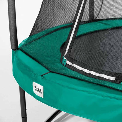 14ft (427cm) Salta GREEN Round Comfort Edition Trampoline with Enclosure
