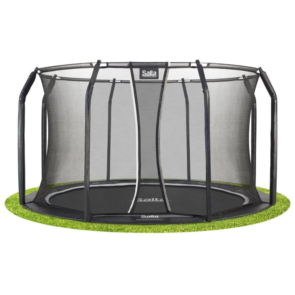 Trampoline rond Salta BLACK Royal Baseground de 12 pieds (366 cm) avec enclos