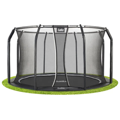 10ft Salta Black Royal Baseground Round Trampoline with Enclosure