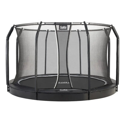 10ft Salta Black Royal Baseground Round Trampoline with Enclosure