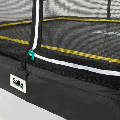 12ft (366cm) x 8ft (244cm) Salta BLACK Rectangular Comfort Edition Inground Trampoline with Enclosure