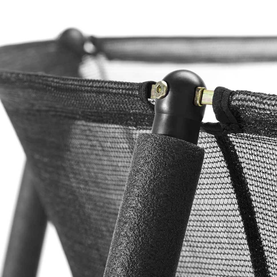 12ft (366cm) x 8ft (244cm) Salta BLACK Rectangular Comfort Edition Inground Trampoline with Enclosure