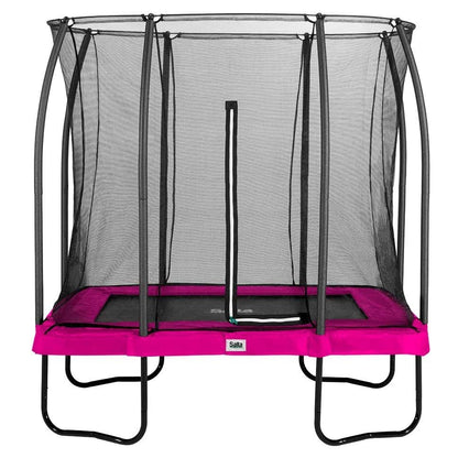 7ft (214cm) x 5ft (153cm) Salta PINK Rectangular Comfort Edition Trampoline with Enclosure