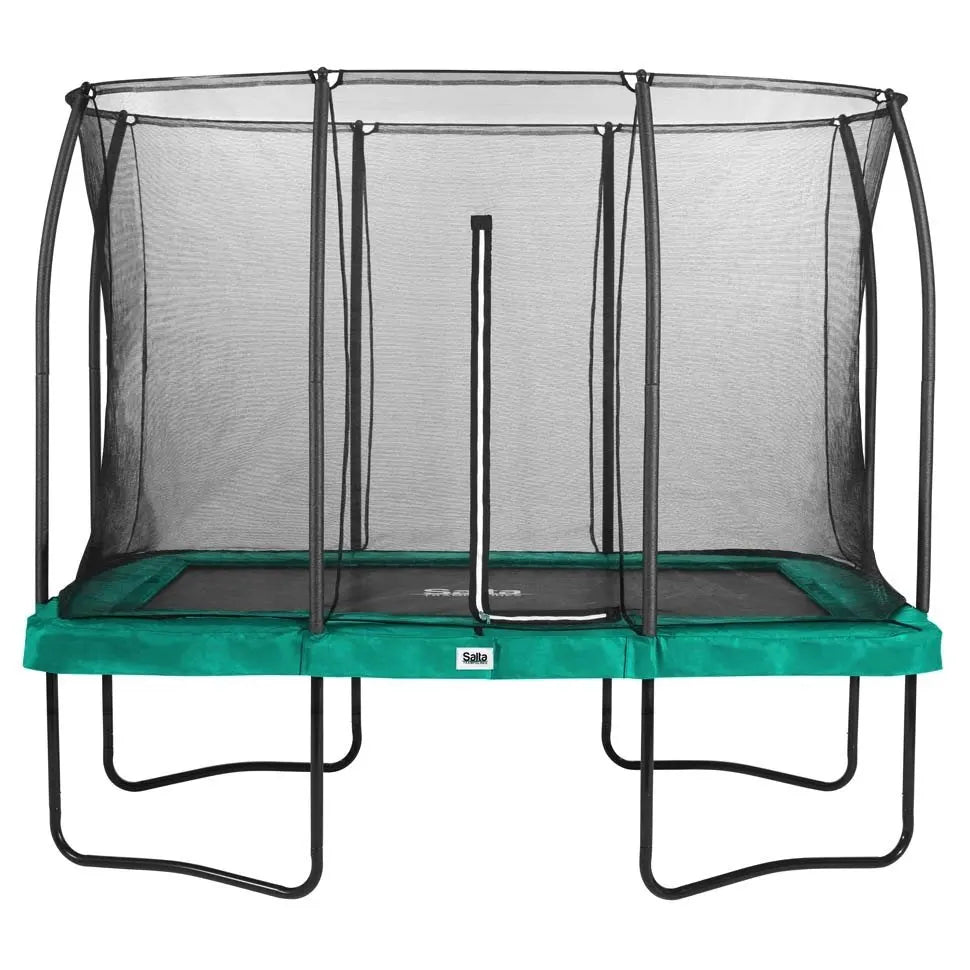 7ft x 10ft Salta Green Rectangular Comfort Edition Trampoline with Enclosure