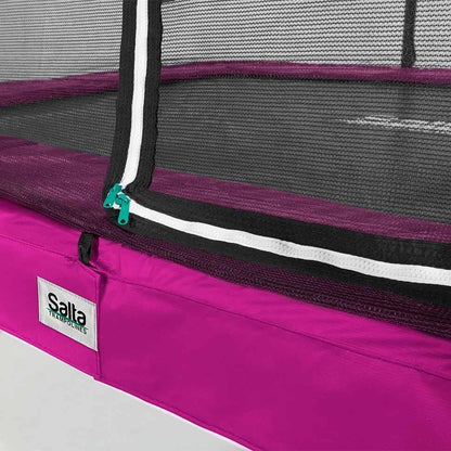 7ft (214cm) x 5ft (153cm) Salta PINK Rectangular Comfort Edition Trampoline with Enclosure