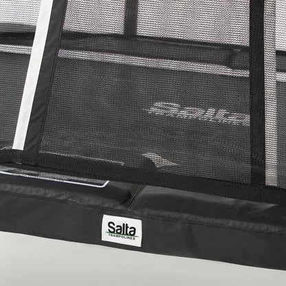 10ft x 7ft Salta Black Rectangular Premium Trampoline with Enclosure