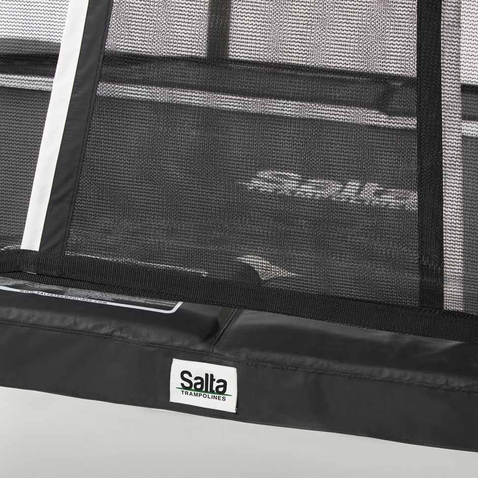 Trampolín rectangular Salta NEGRO de 10 pies (305 cm) x 7 pies (214 cm) + cerramiento