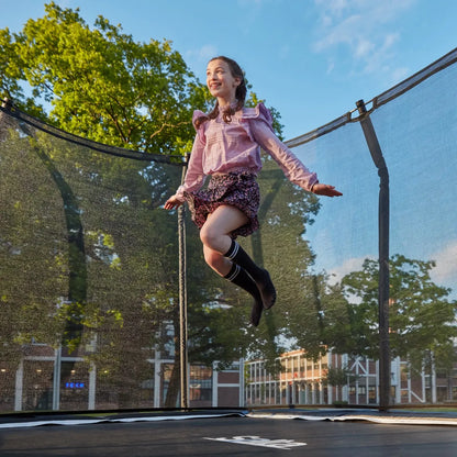 10ft x 7ft Salta Black Rectangular Premium Trampoline with Enclosure