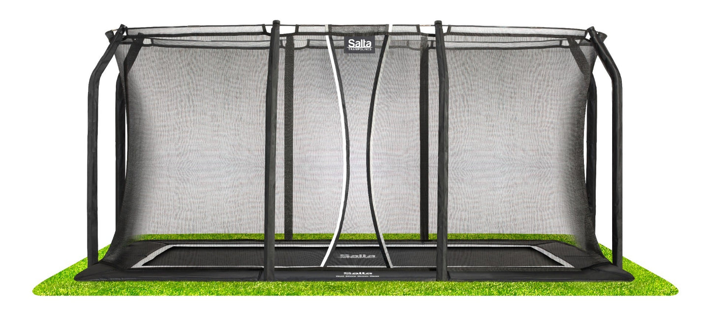 13ft (397cm) x 8ft (244cm) Salta BLACK Royal Baseground Rectangular Trampoline with Enclosure