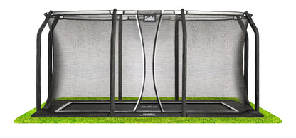 13ft (397cm) x 8ft (244cm) Salta BLACK Royal Baseground Rectangular Trampoline with Enclosure