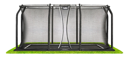 13ft (397cm) x 8ft (244cm) Salta BLACK Royal Baseground Rectangular Trampoline with Enclosure