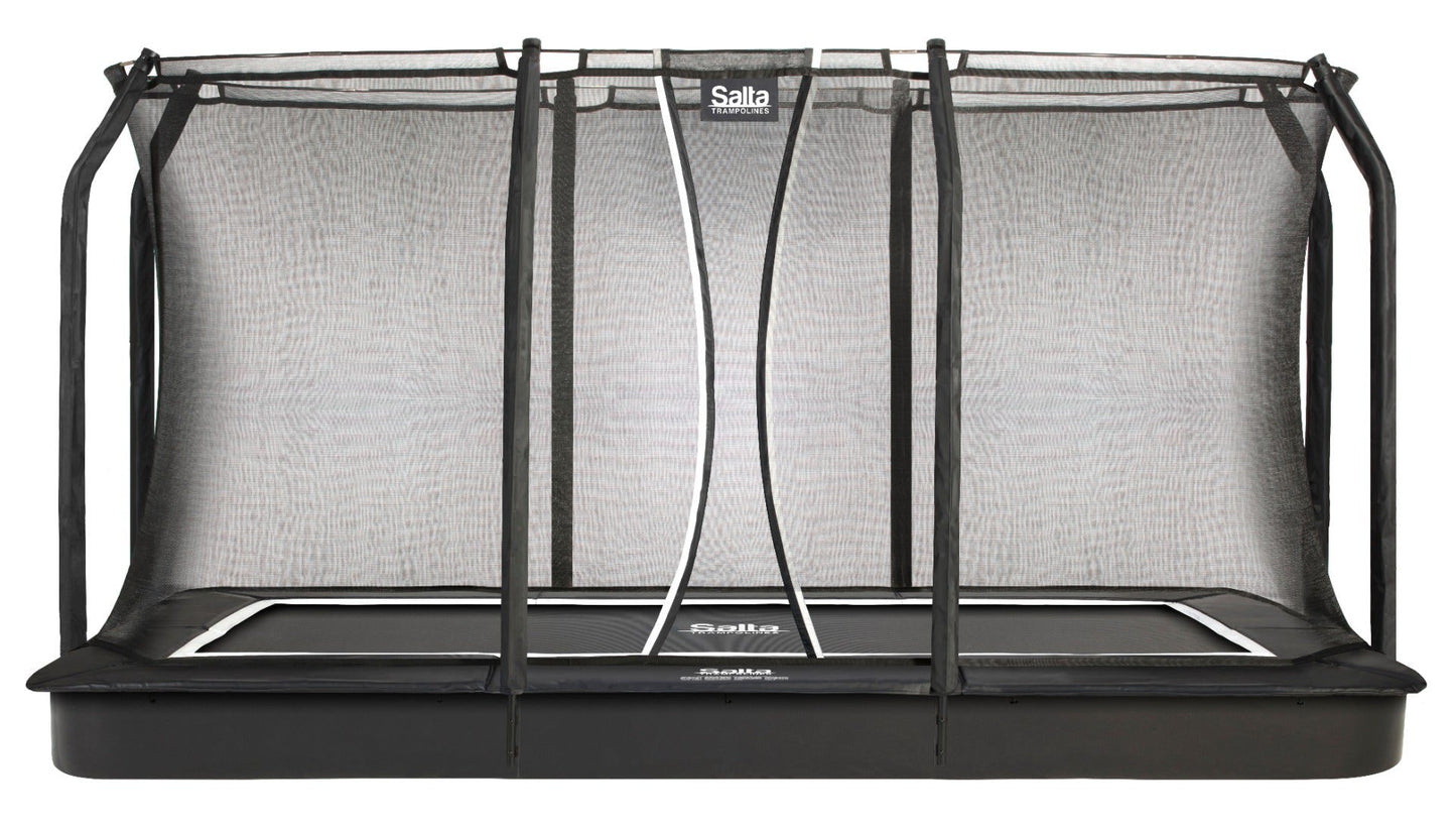 13ft (397cm) x 8ft (244cm) Salta BLACK Royal Baseground Rectangular Trampoline with Enclosure