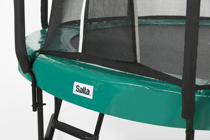 12ft Salta Green Round First Class Edition Trampoline with Enclosure