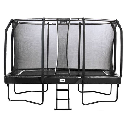 12ft (366cm) x 7ft (214cm) Salta BLACK Rectangular First Class Trampoline with Enclosure