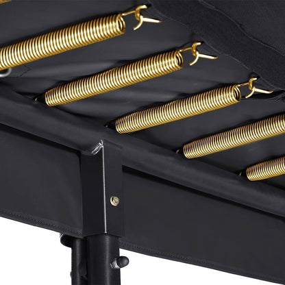 12ft (366cm) x 7ft (214cm) Salta BLACK Rectangular First Class Trampoline with Enclosure