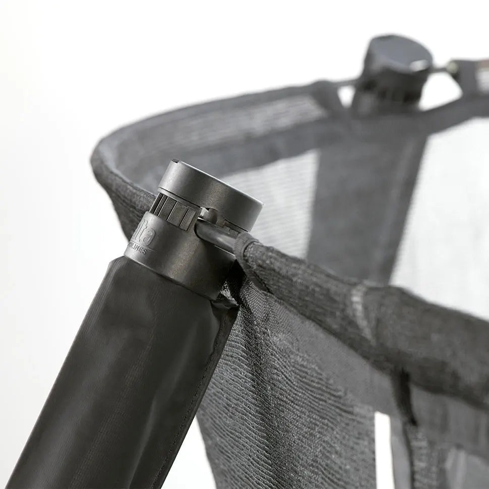 12ft Salta Black Round First Class Edition Trampoline with Enclosure