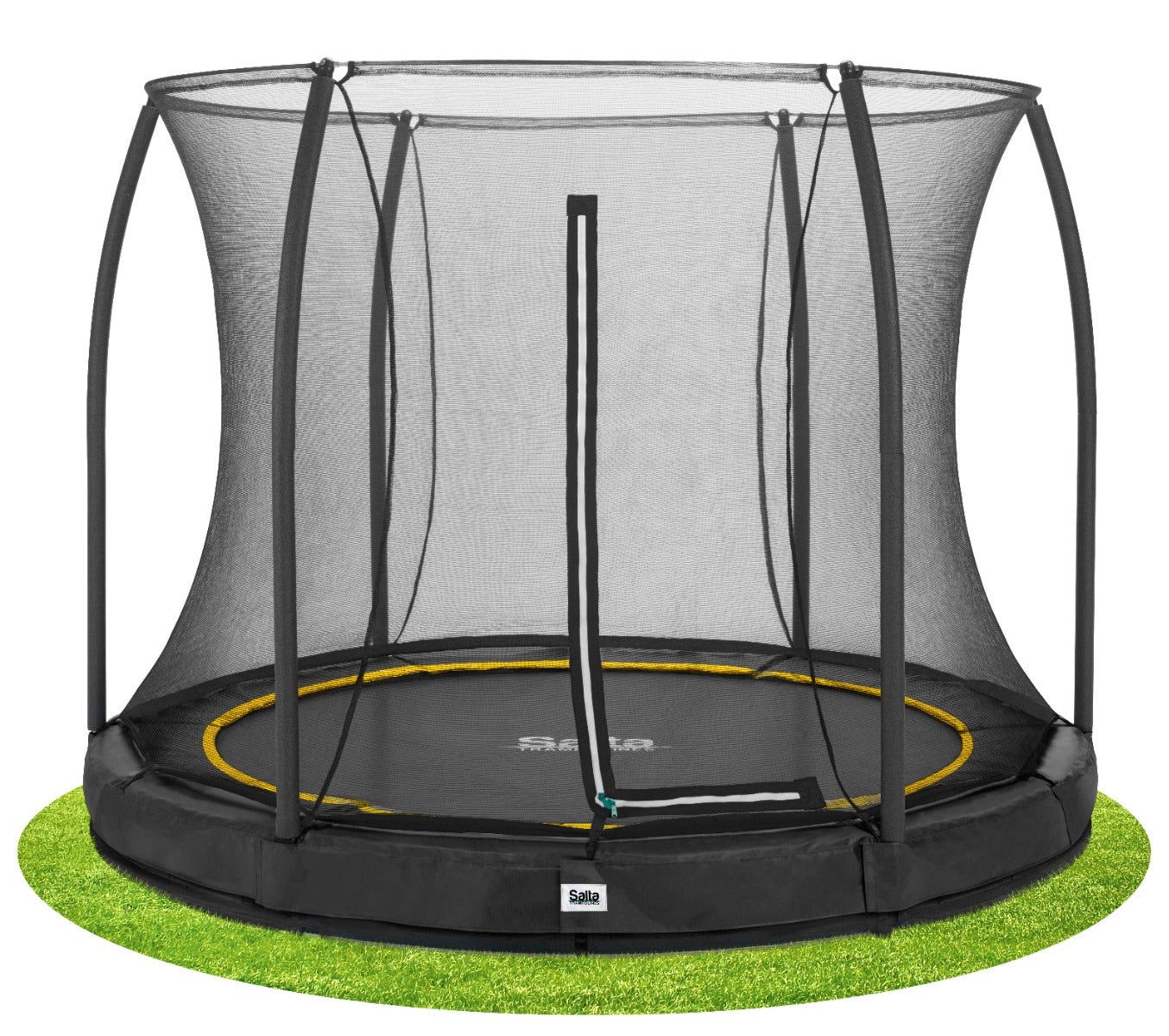 Trampolín redondo enterrado Salta Comfort Edition de 10 pies (305 cm) con cerramiento